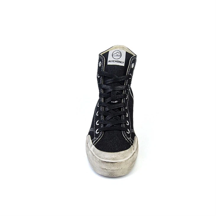 Retro Classic Black Casual Vulcanized Shoes Factory