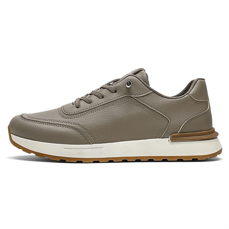 PU Leather Walking Running Shoes Men factory