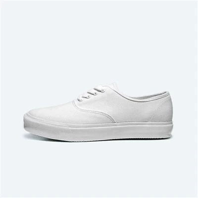 Kasut Kanvas Putih Sole Vulkanisir Lace-up